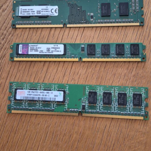 RAM memory used, pack of 3 DDR2 and DDR3 for PC