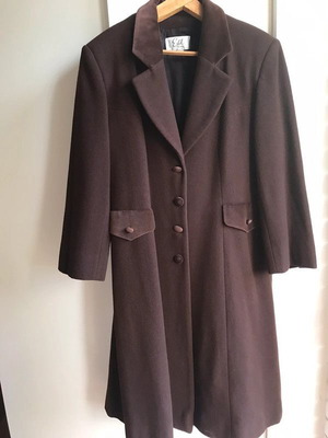 Estel Collection women's long coat like new, brown, XL