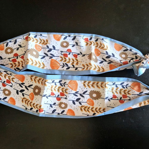 Scarf glasses chain new, blue and orange