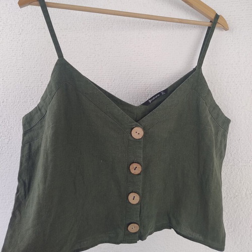 Stradivarius green blouse L like new