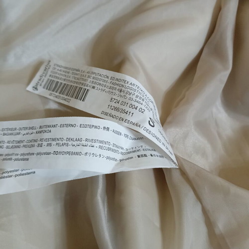 Stradivarius women's cream faux leather jacket like new XXL