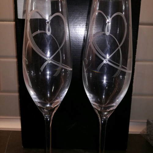 Roma wedding glasses new with Swarovski crystals