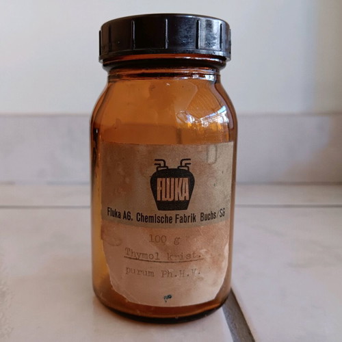 Vintage glass pharmacy bottle used