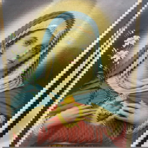 Стара картина икона употребявана, Свети образ на Богородица