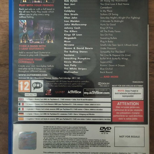 Guitar Hero 5 PS2 case used with manual without CD
