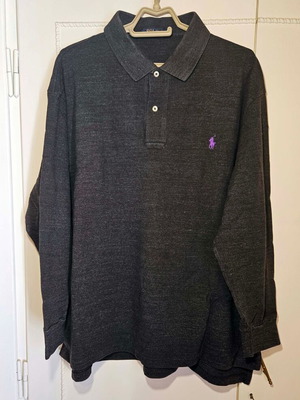 Polo Ralph Lauren men's shirt gray XXL like new, cotton
