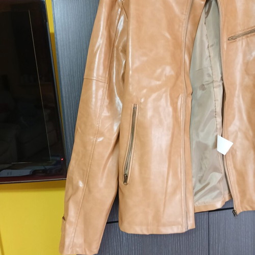 Men's leatherette jacket new, unused, beige