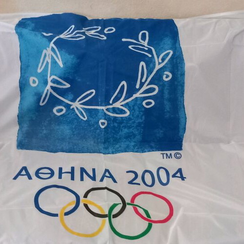 Athens 2004 flag large, genuine