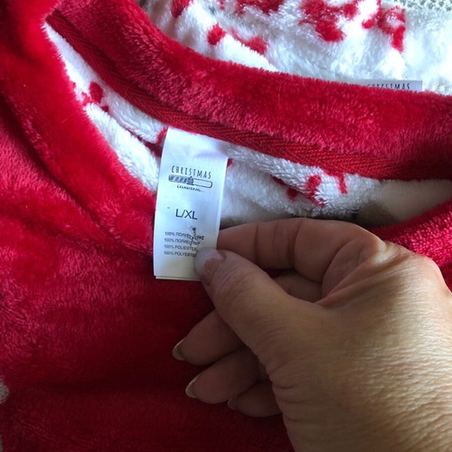 Christmas fleece pajama red M/L Rudoph like new