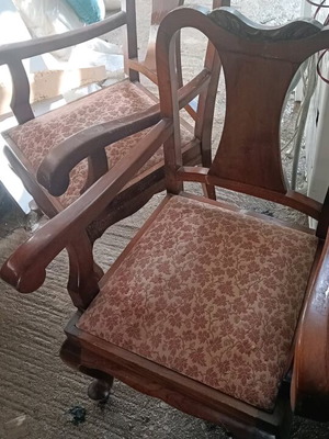 Antique wooden armchairs like new, set of 2