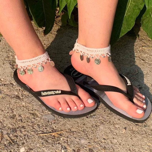 Jewellery *Barefoot* for feet, white with immune pounds. New.