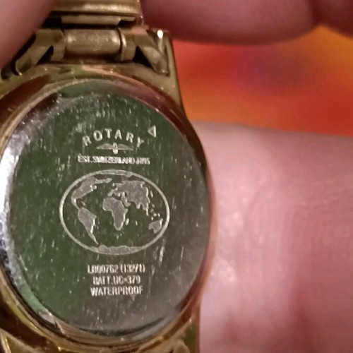 Rotary wristwatch gold plated used