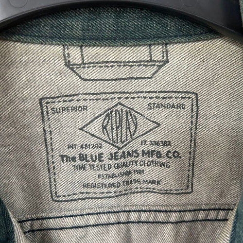 Replay green washed denim jacket, size M