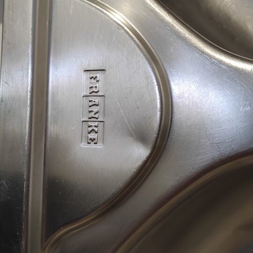 Franke Onx Double Basin Sink used with signs of wear