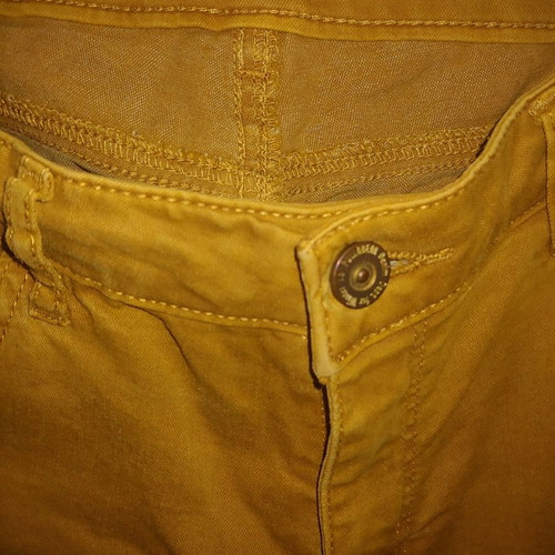 Mustard skinny pants Pull&Bear used, cotton