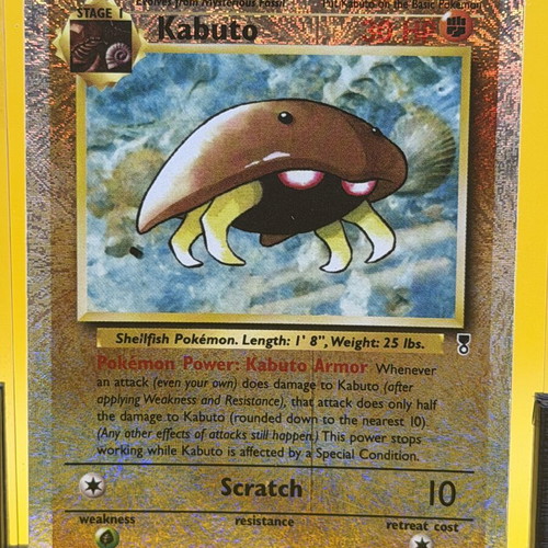 Kabuto Reverse Holo Pokemon Card Legendary Collection EX like new