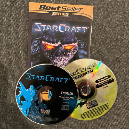 StarCraft Best Seller Series with Brood War expansion like new for PC
