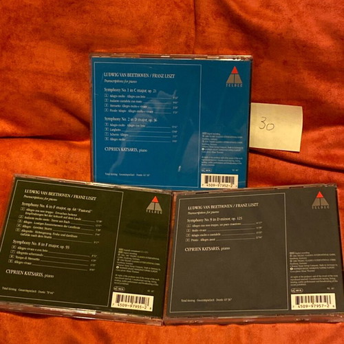 Beethoven and Liszt CDs used, 3 pieces, Cyprien Katsaris