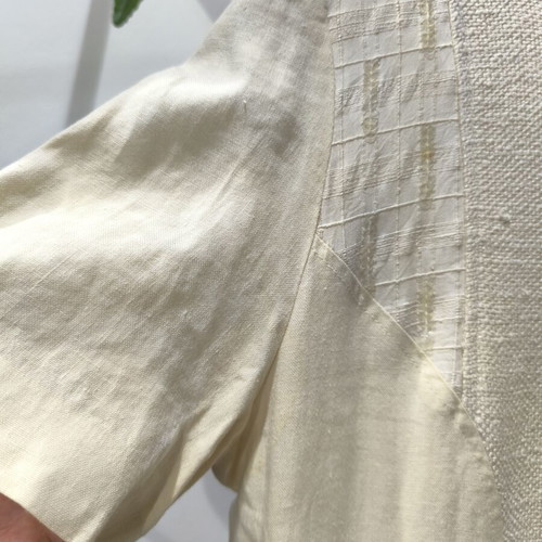 Linen dress size L used, soft yellow color