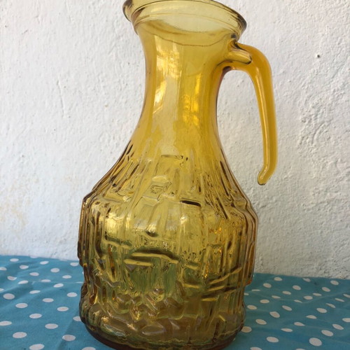 Glass jug with handle Bormioli Rocco used