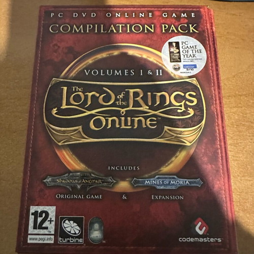 The Lord of the Rings Online PC DVD collectible edition like new
