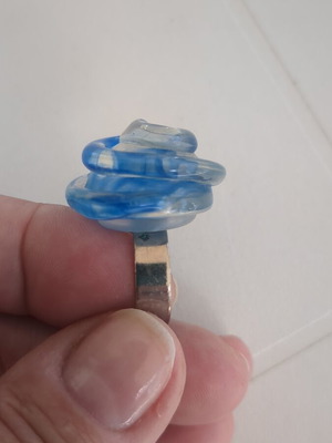 Summer ring used, blue shades, adjustable