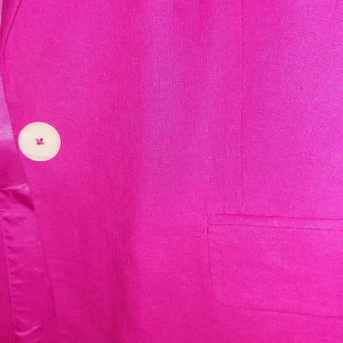 Calliope women's linen jacket new, size XL, fuchsia, long