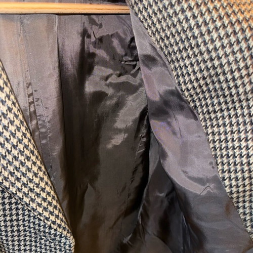 Women's checked jacket like new, size M, black and white
