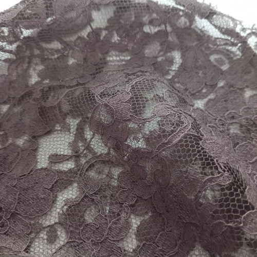 Lace fabric satin chocolate color like new, 85cm width, 4m length