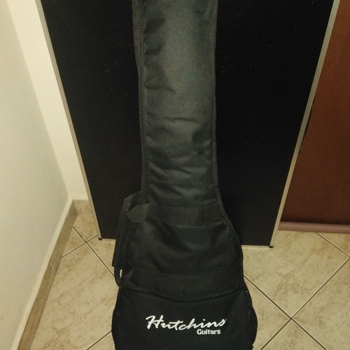 Hutchins Black OT Travel Guitar like new, electric acoustic