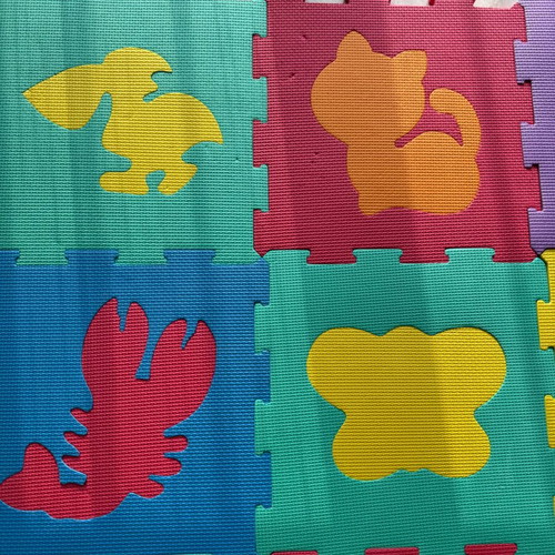 Children's floor puzzle animals used, 9 pieces