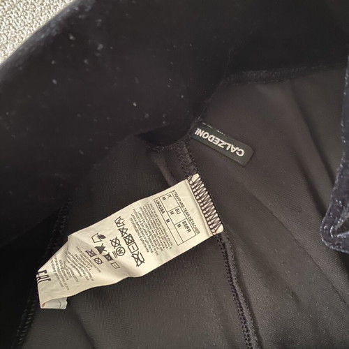 Calzedonia black velvet leggings, size M