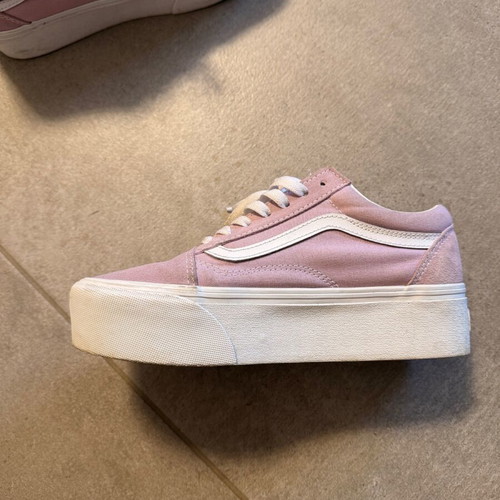 Vans platform shoes like new, size 38, white and pink