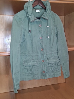 Zara women's khaki jacket used, medium, 100% cotton, autumn