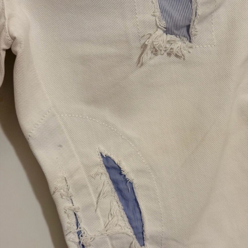 Cropped denim pants Gaetano Navarra white, 42IT, like new