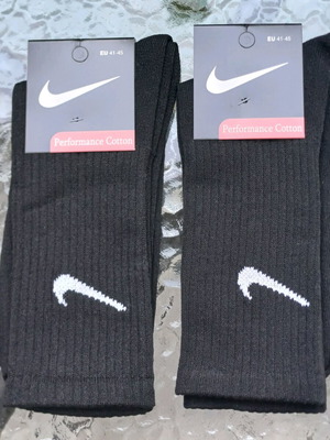 Nike men's socks new, 2 pairs, size 41-45, black