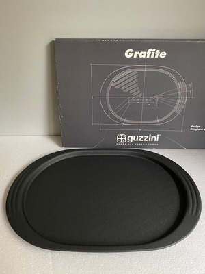 Guzzini Grafite Tray Black Matte Acrylic Design by Giugiaro New