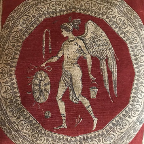 Large decorative pillow retro vintage antique unused