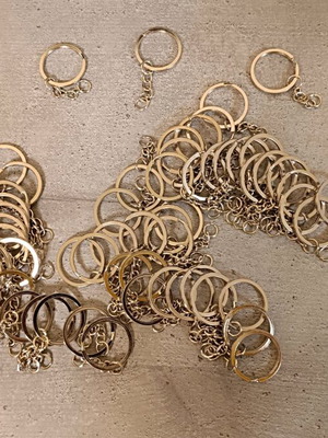 Κρίκοι μπρελόκ καινούργιοι, διάμετρος 25 χιλιοστών, σετ 98 τεμαχίων