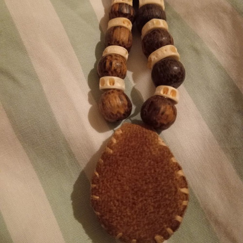 African Cowrie Shell Necklace new, unisex, vintage boho tribal leather