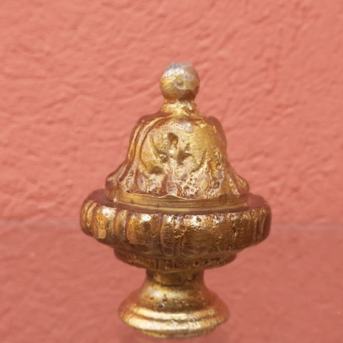 Aluminum finial used, with thread, 7 cm height