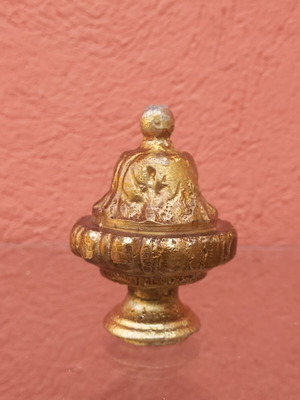 Aluminum finial used, with thread, 7 cm height