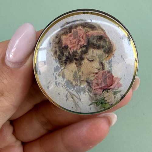 2 Vintage Candy Boxes, 3.5cm circumference, decorative