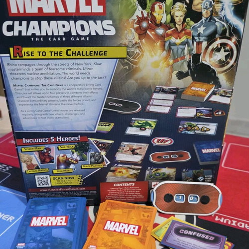 Marvel Champions: The Card Game σαν καινούργιο με επεκτάσεις Thor, Hulk, Captain America, Green Goblin
