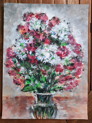 Painting 44×33 cm acrylic on paper new