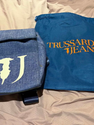 Τσάντα πλάτης Trussardi Jeans Denim καινούργια με Dust Bag μπλε