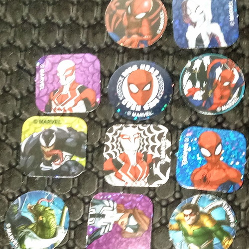 Marvel mini paper caps used, pack of 11, rare superheroes