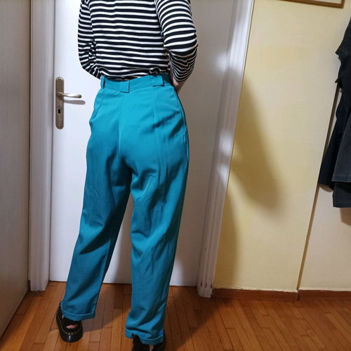 Vintage turquoise wool pants like new