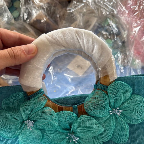 Handbag new, handmade, turquoise
