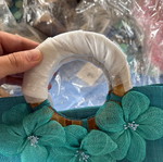 Handbag new, handmade, turquoise